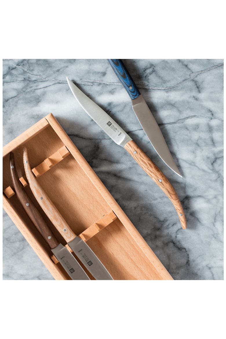 Toro 4-Piece Steak Knife Set, Alternate, color, BLACK/ STAINLESS STEEL