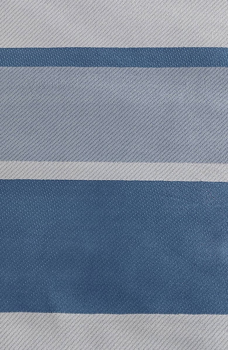 Nautica Linden Stripe Plush Comforter Set, Alternate, color, Navy