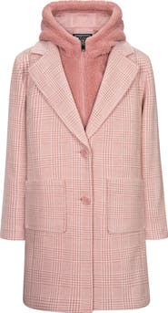 Rothschild Kids' Plaid Jacket & Faux Fur Vest Set