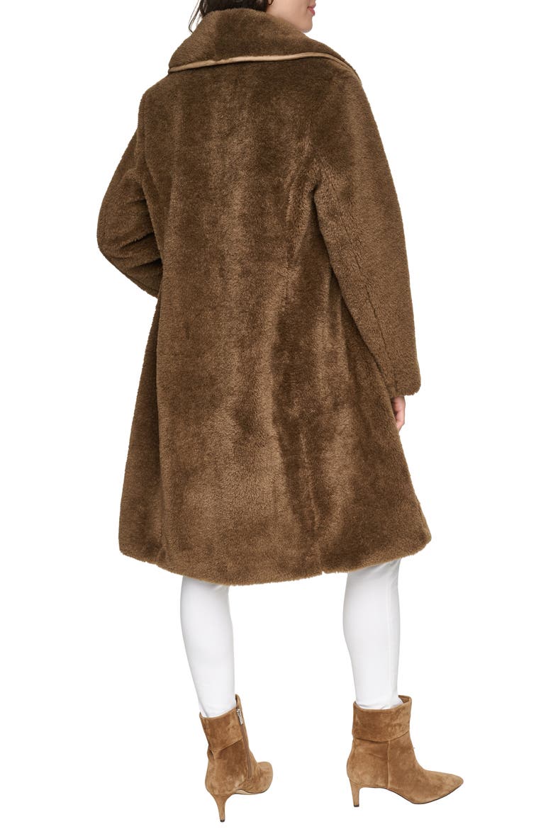 Edessa Faux Fur Coat, Alternate, color, BRASS