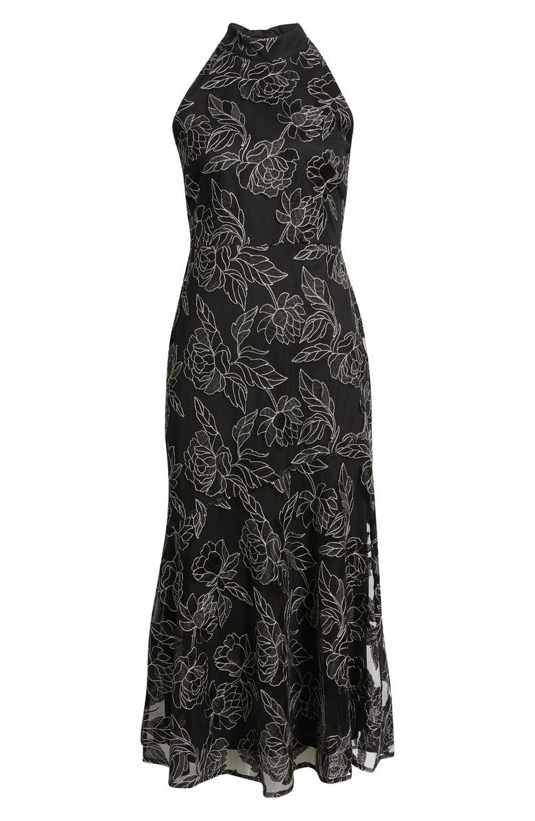 Sam Edelman Embroidered Fit & Flare Cocktail Dress, Alternate, color, Black