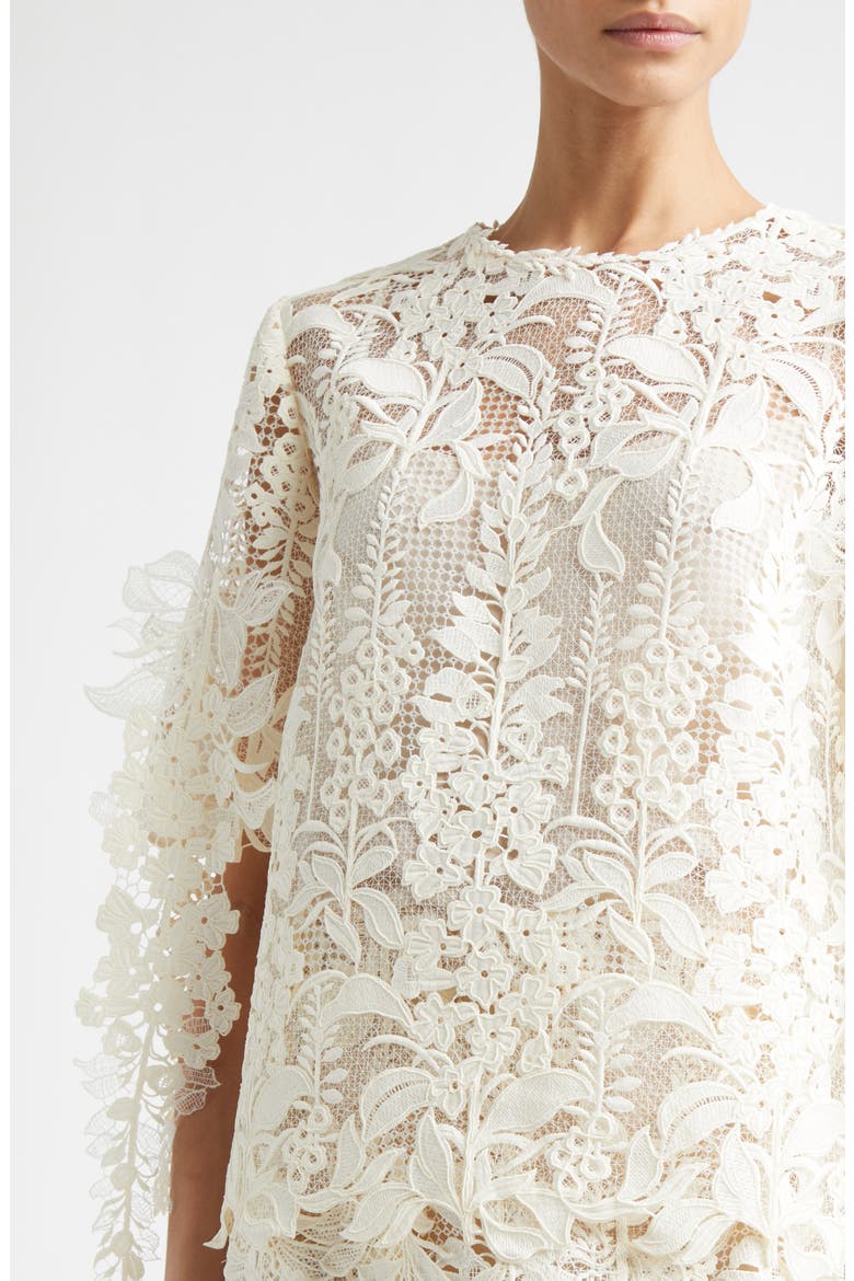 Foxgloves Guipure Lace Top, Alternate, color, IVORY