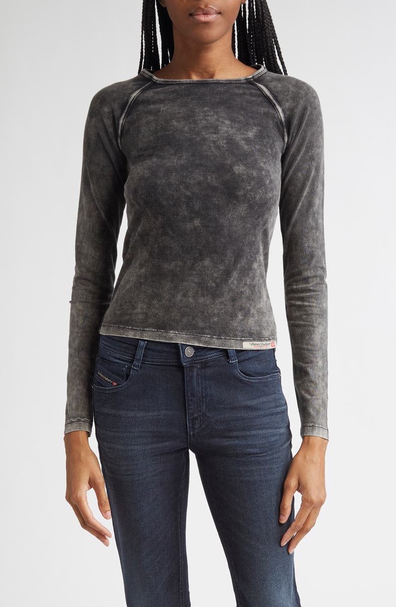 DIESEL<sup>®</sup> Anna Acid Wash Raglan T-Shirt, Main, color, 