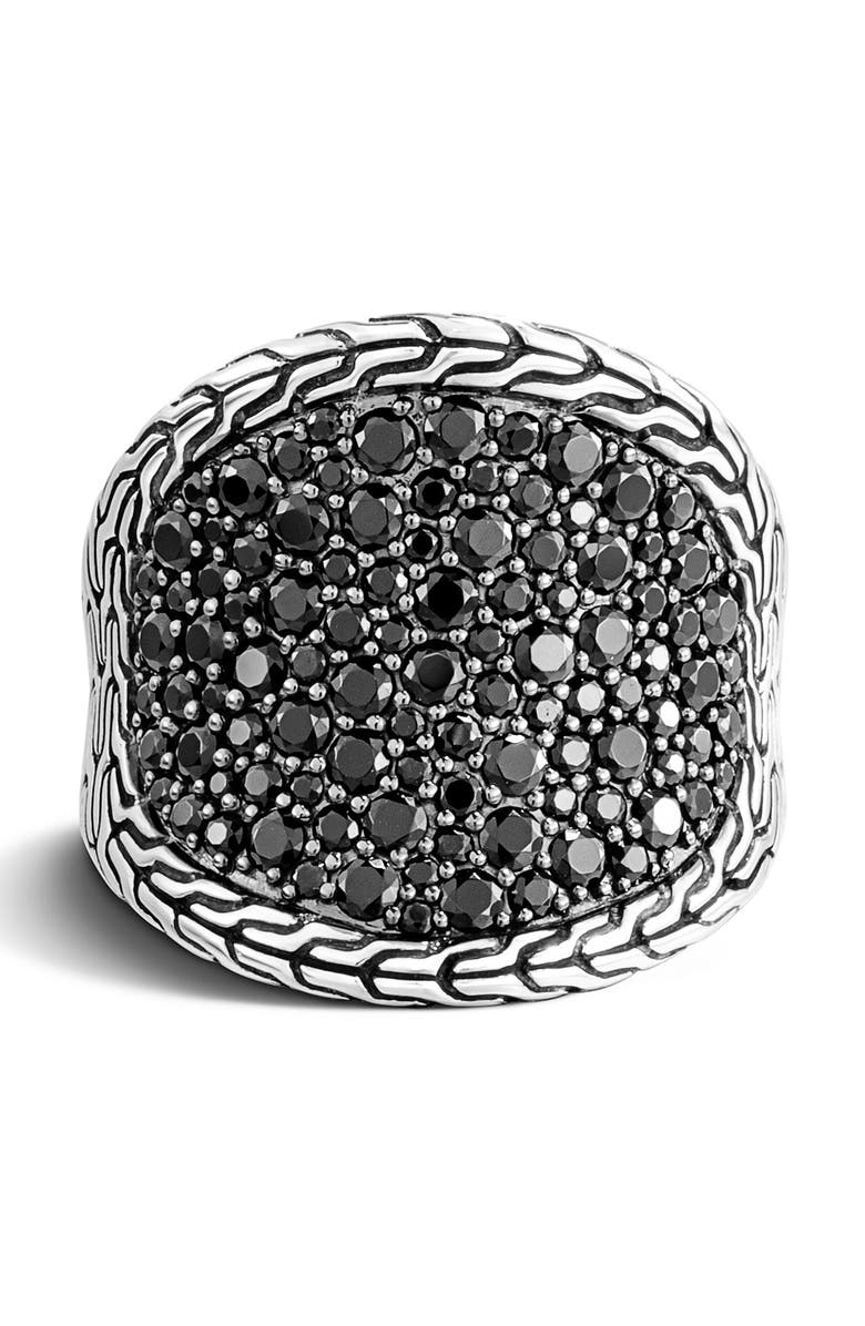 John Hardy Classic Chain Silver Saddle Ring, Alternate, color, 