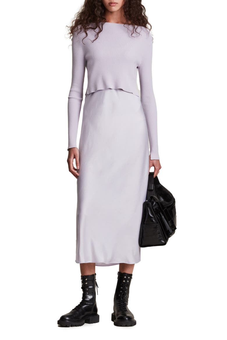 Odile Slipdress with Sweater, Main, color, MISTY LILAC