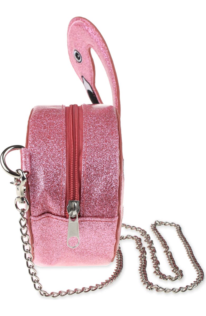 Capelli New York Flamingo Glitter Crossbody Bag, Alternate, color,