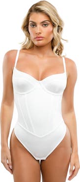 Popilush Shapewear Tummy Control Corset Thong Bodysuit