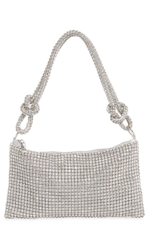 Dolly Oversize Rhinestone Mesh Shoulder Bag