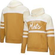 Mitchell & Ness Men's Mitchell & Ness Tan/Cream New York Mets Head Coach Pullover Hoodie