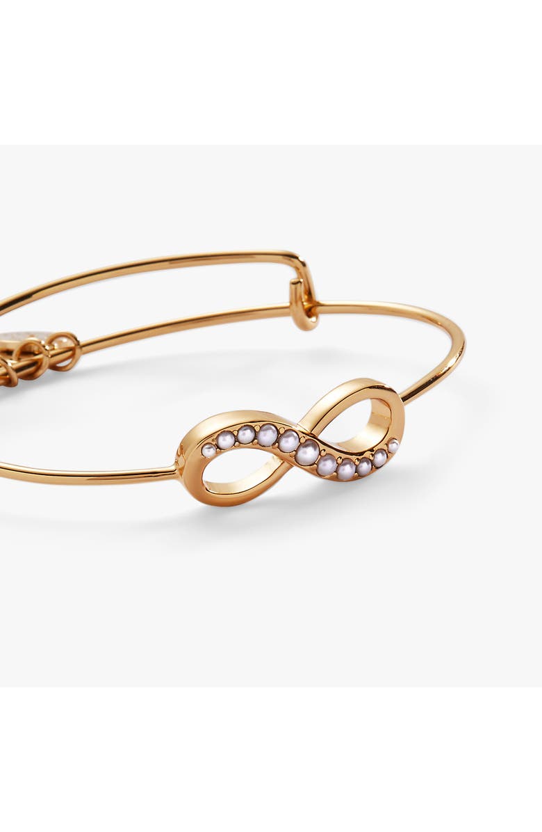 Alex and Ani Pearl Basics  Infinity Inline Bangle Bracelet, Main, color, Pearl