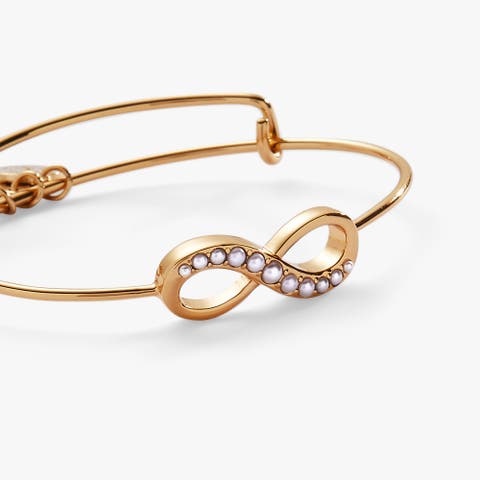 Pearl Basics  Infinity Inline Bangle Bracelet
