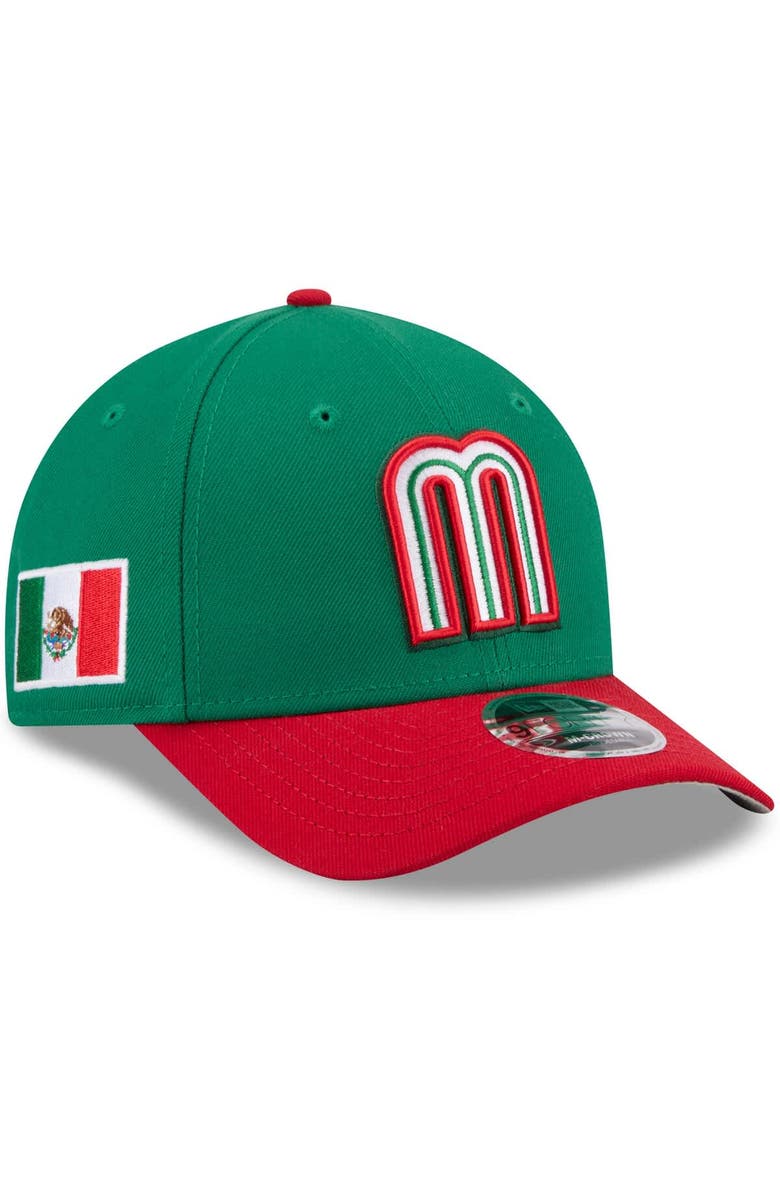 New Era Men's New Era  Green/Red Mexico Baseball 2026 World Baseball Classic 9FORTY M-Crown Adjustable Hat, Main, color, Green