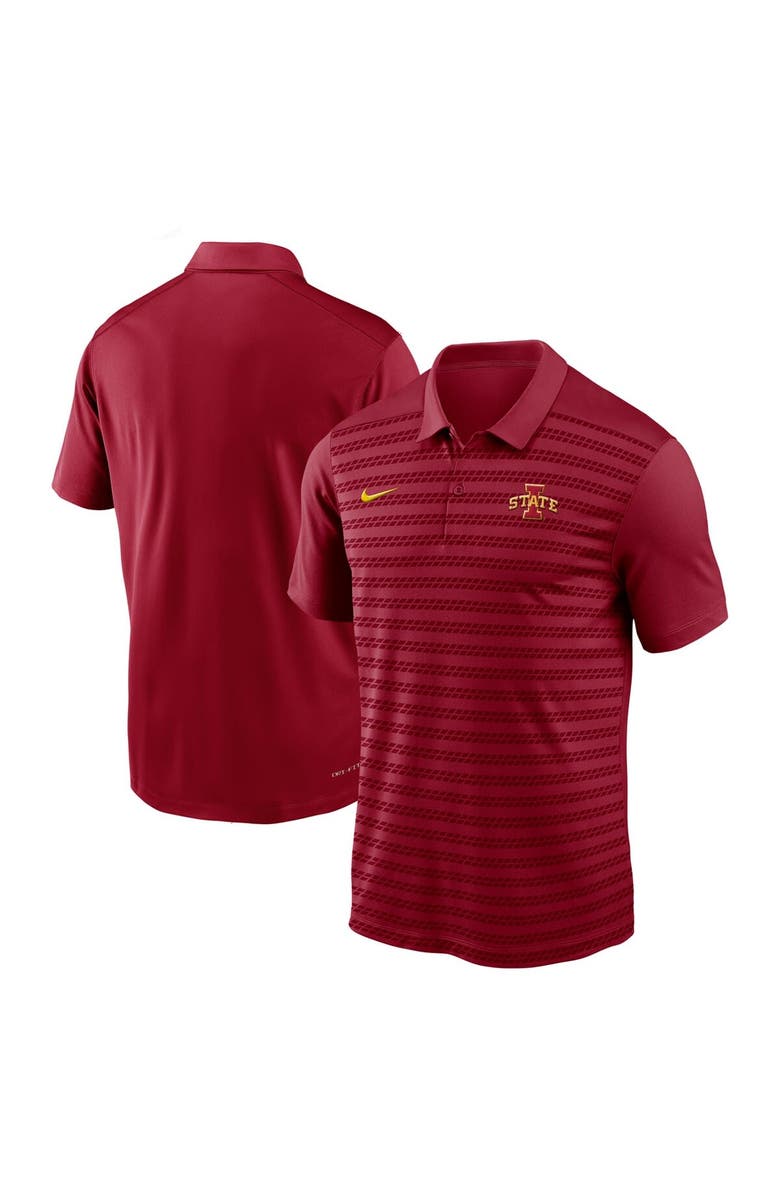 Nike Men's Nike Cardinal Iowa State Cyclones 2024 Sideline Victory Coaches Performance Polo, Alternate, color, 