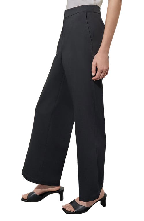 Shop Ming Wang Wide Leg Pants In Black