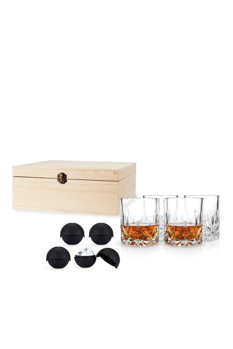 Admiral 8-Piece Crystal Tumbler & Ice Sphere Box Set, Alternate, color, Clear