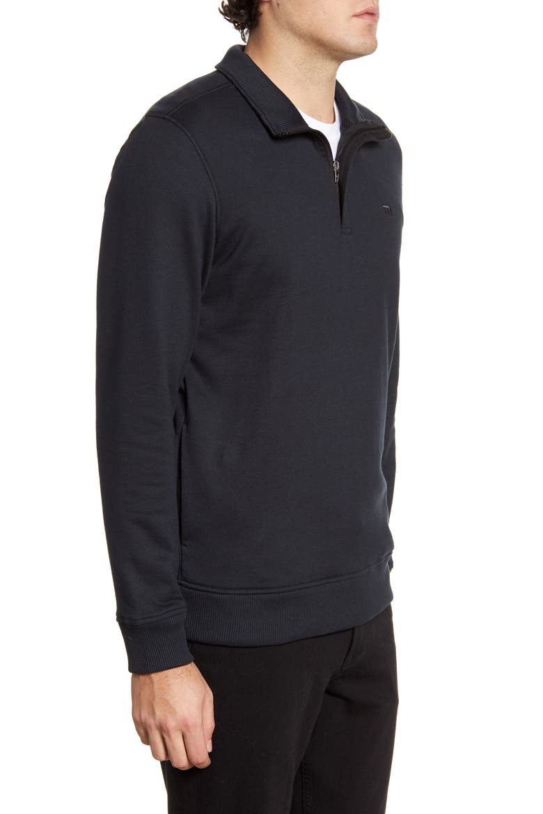 Hideaway Quarter Zip Pullover, Alternate, color, BLACK