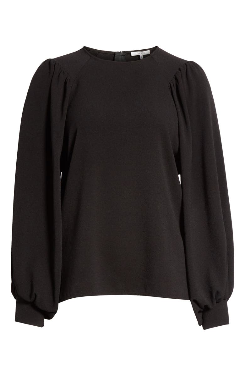 Ganni Heavy Crepe Blouse, Alternate, color,