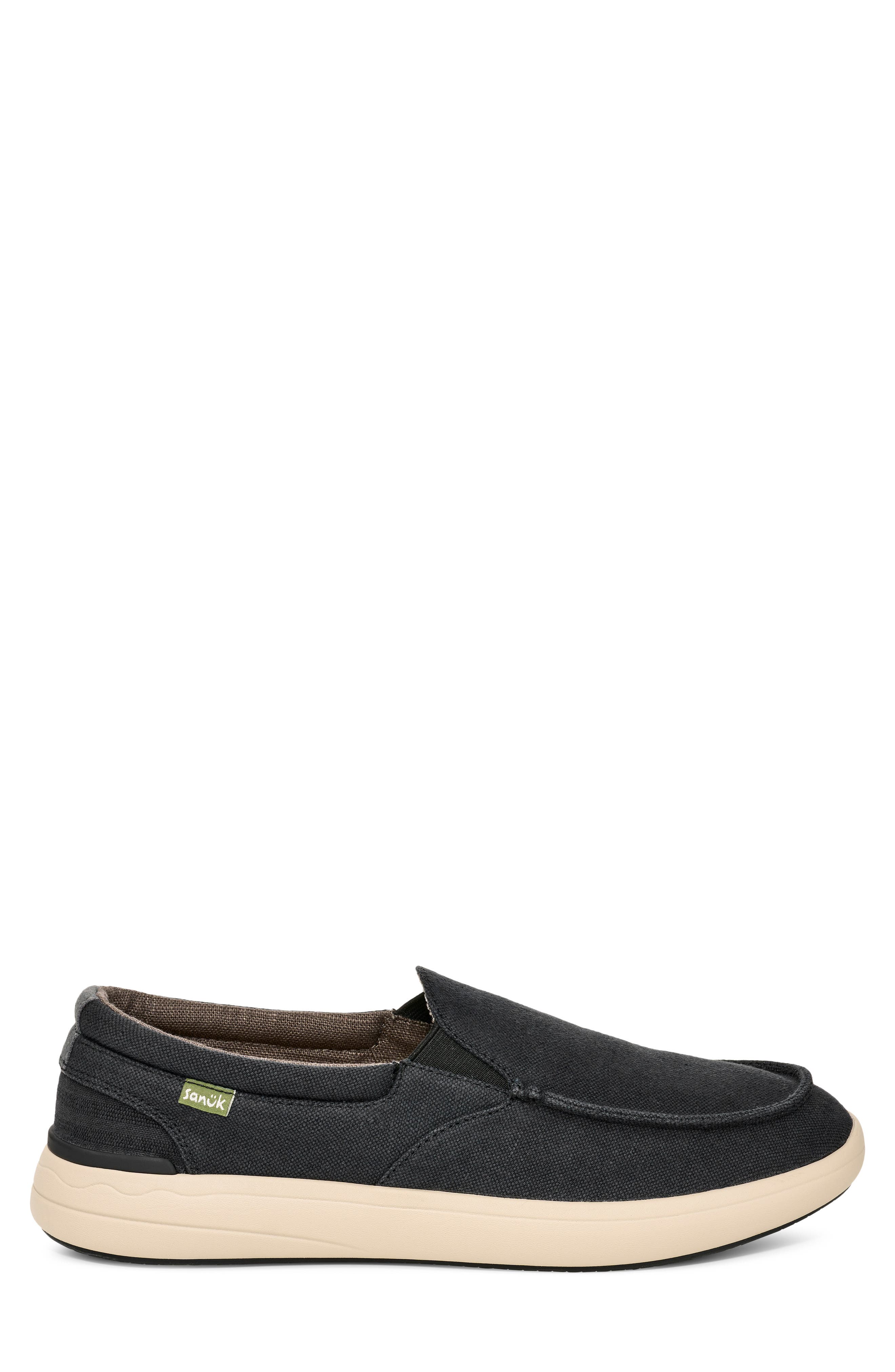Sanuk Happy Hour Lite Resort Slip-On Sneaker, Alternate, color, Black