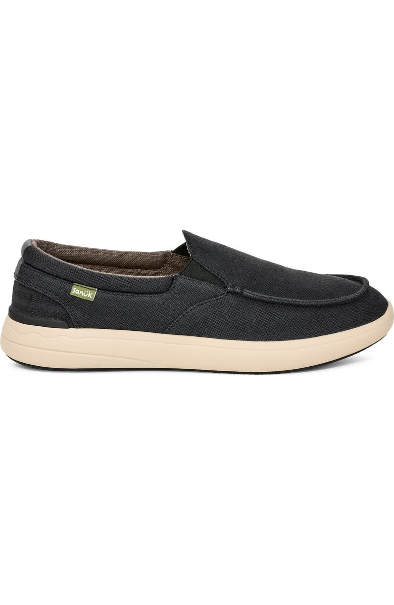 Sanuk Happy Hour Lite Resort Slip-On Sneaker, Alternate, color, Black