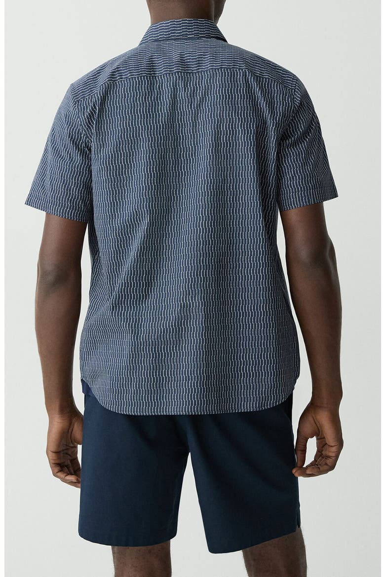 Irving Short Sleeve Button-Up Shirt, Alternate, color, BLATIC/FOG