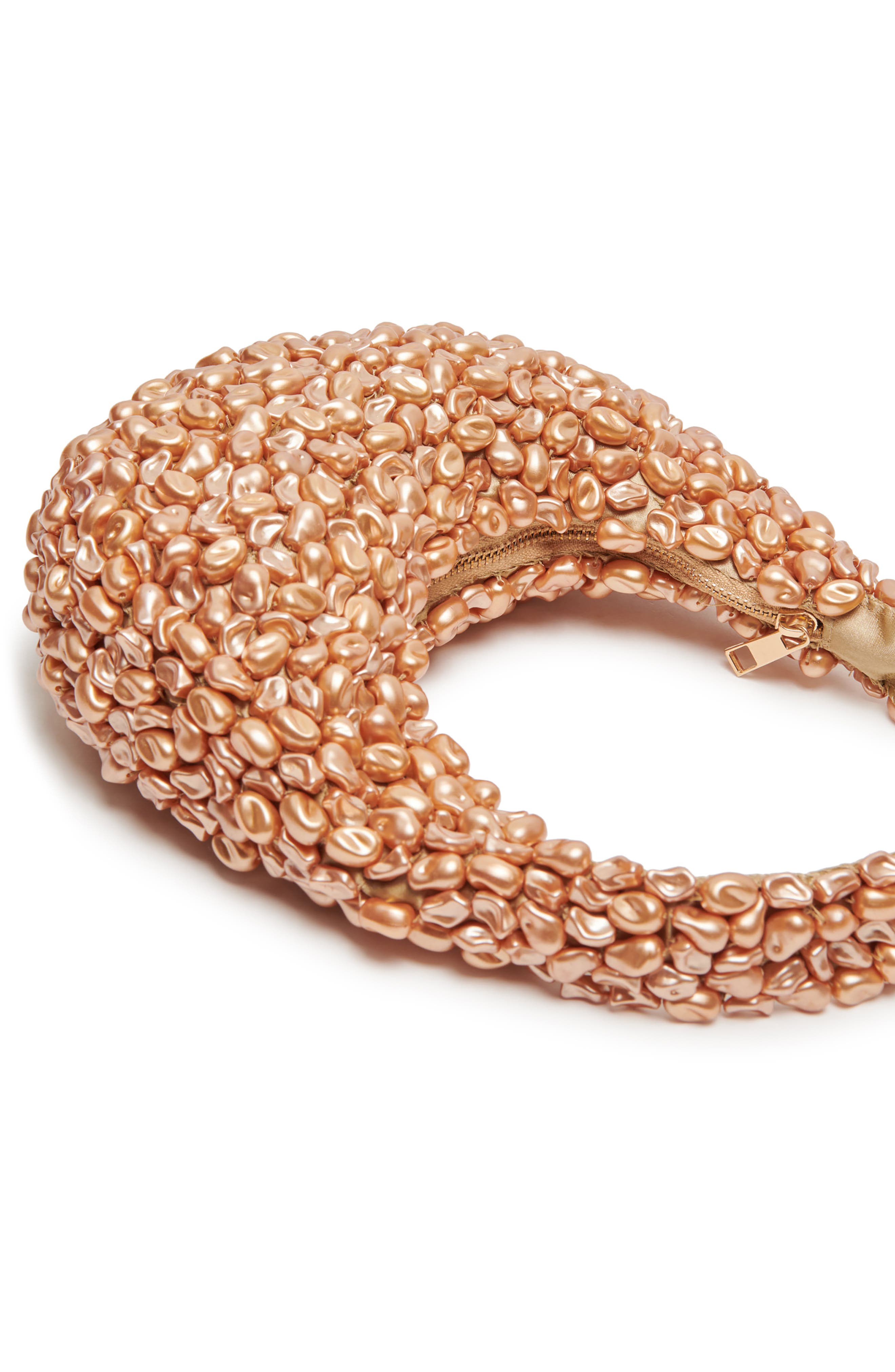 Dolce Vita Pearla Faux Pearl Shoulder Bag, Alternate, color, Gold