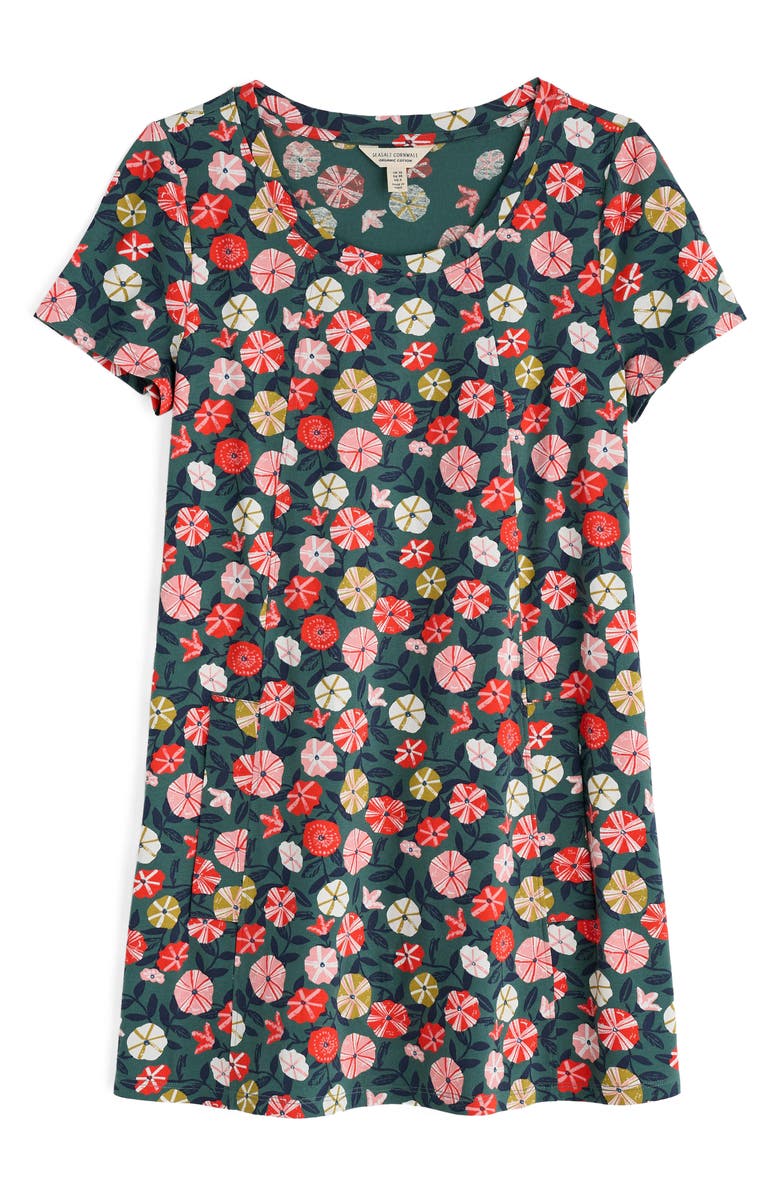 Seasalt Cornwall Floral Cotton Jersey Tunic, Alternate, color, Winding Petunias Grove