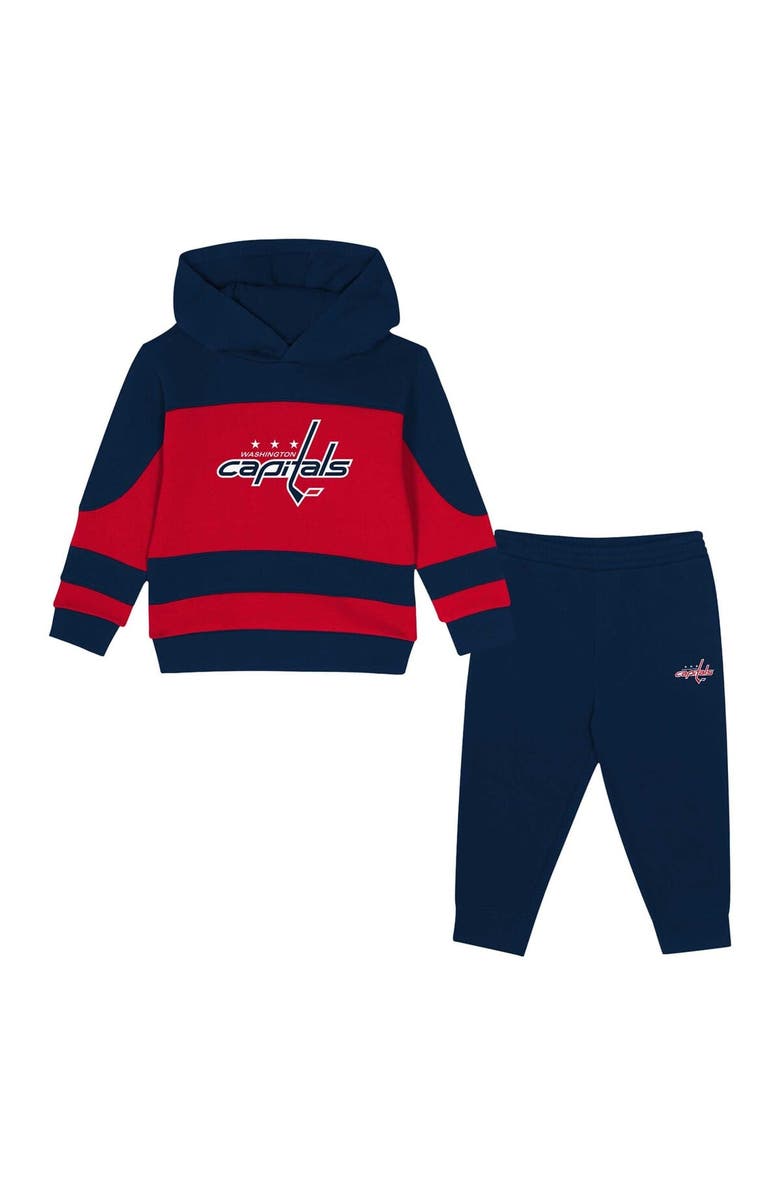 Outerstuff Toddler Navy/Red Washington Capitals Puck Hero Fleece Hoodie and Sweatpants Set, Main, color, 