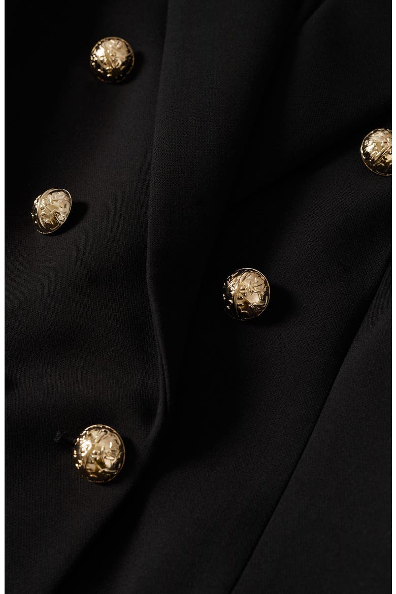 Double Breasted Blazer, Alternate, color, BLACK