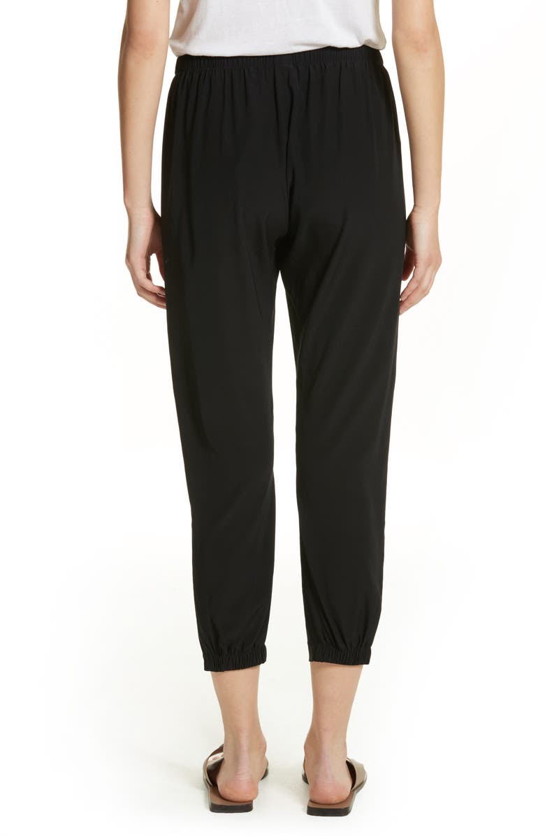 Zero + Maria Cornejo Gabi Drape Silk Blend Pants, Alternate, color, 