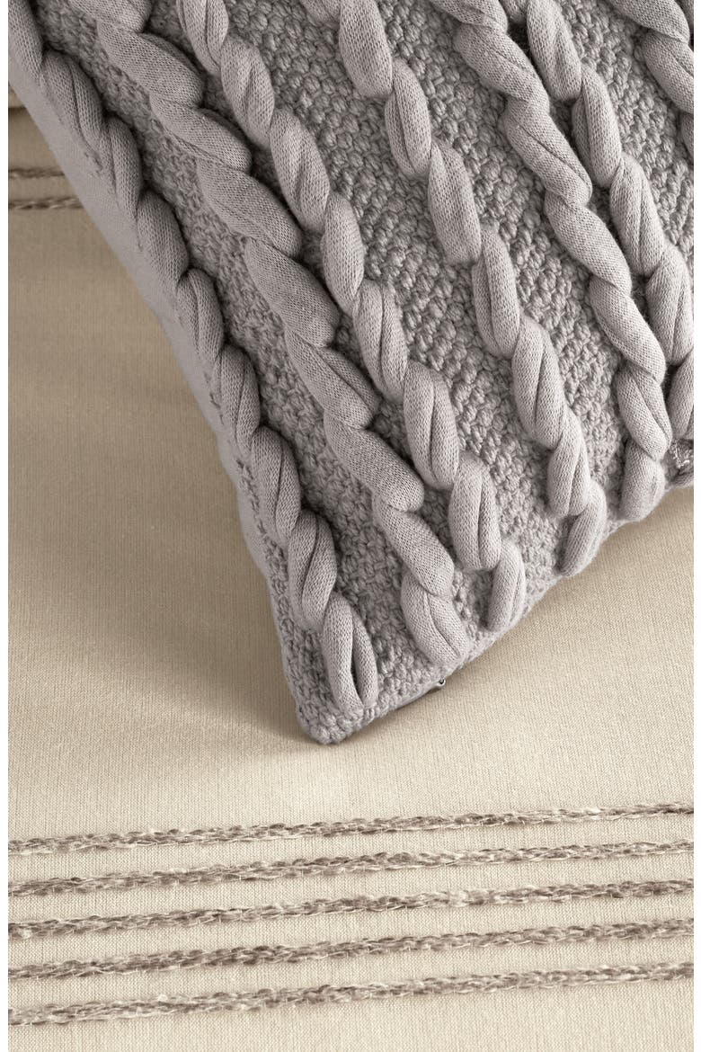 Marled Stripe Duvet Cover & Sham Set, Alternate, color, NATURAL
