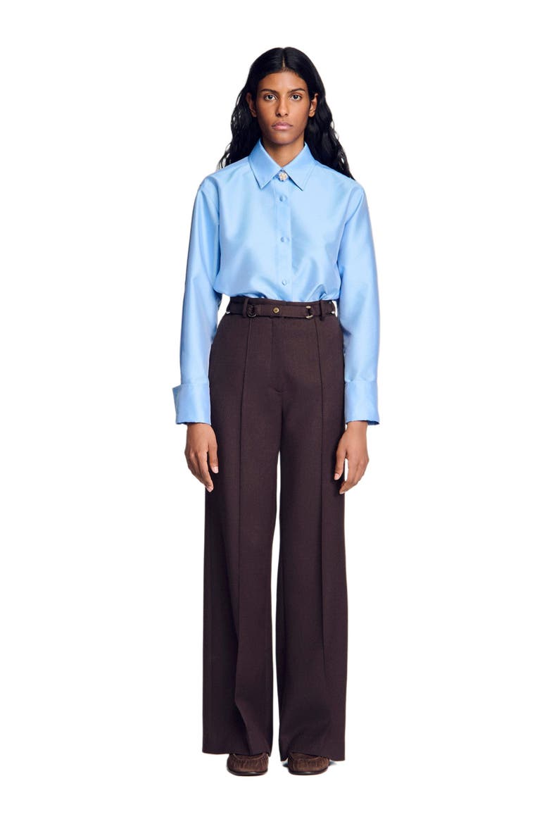 Metal ring trousers, Alternate, color, Light brown