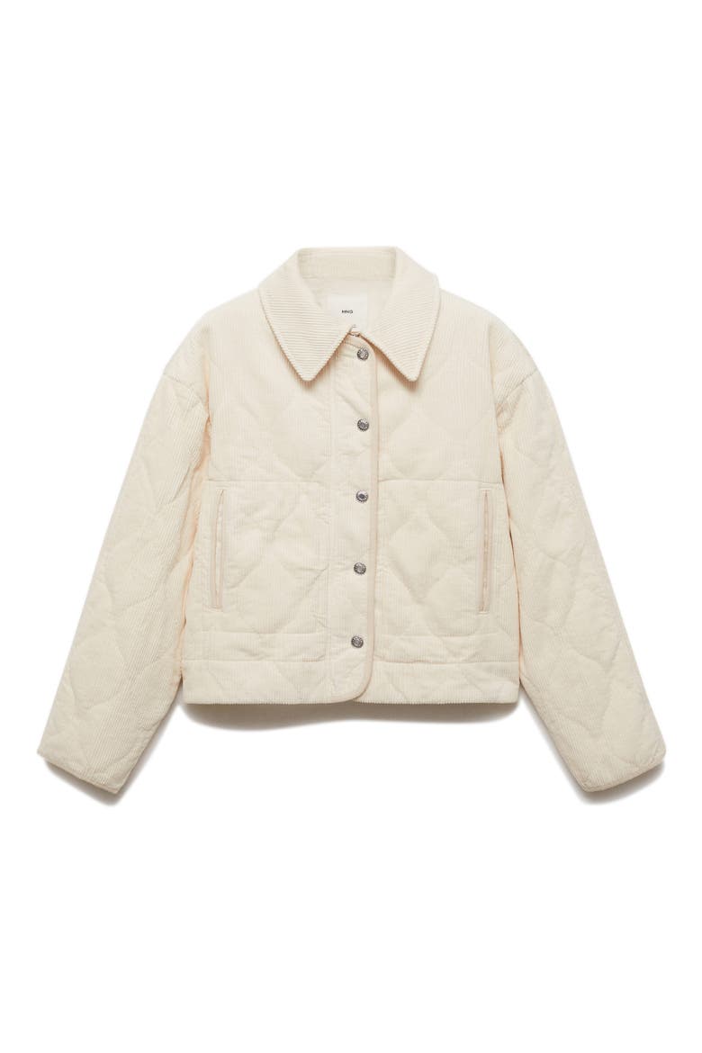 Quilted Corduroy Jacket, Alternate, color, OFF WHITE