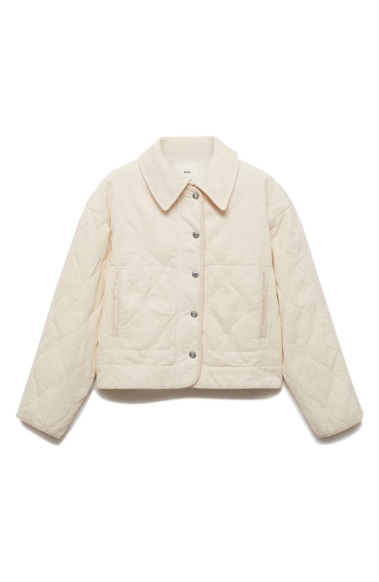 MANGO Quilted Corduroy Jacket, Alternate, color,