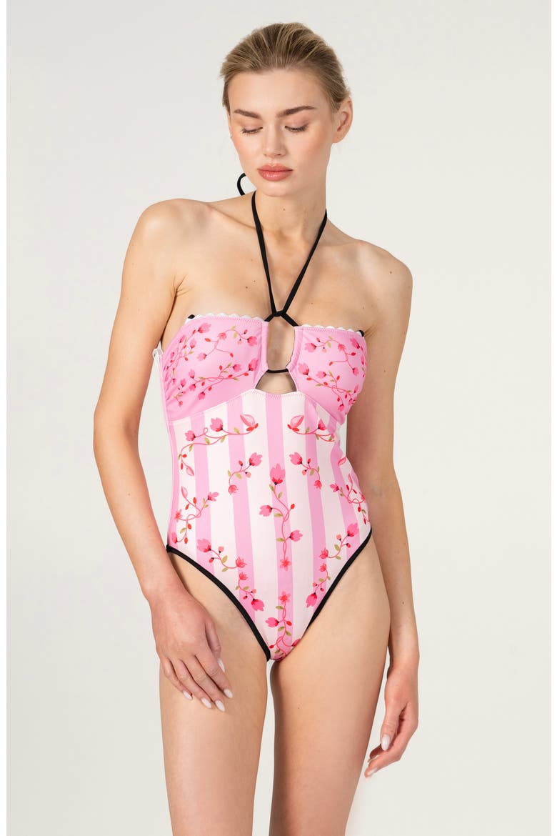 Paris Blush Reversible One Piece Swimsuit, Main, color, Pink