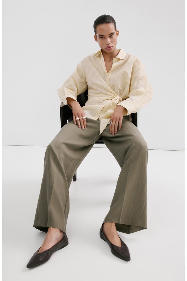 High Waist Wide Leg Pants, Alternate, color, KHAKI GREEN
