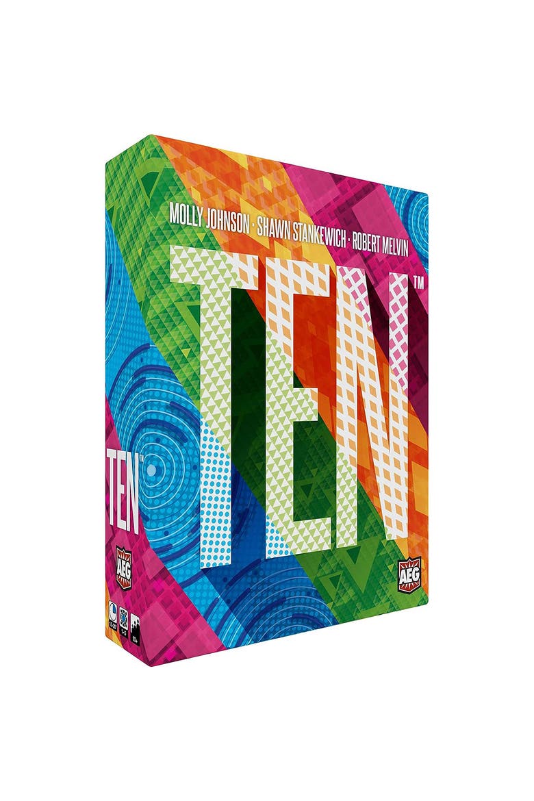 Ten - Push Your Luck Card Game, Ages 10+, Main, color, Multicolored