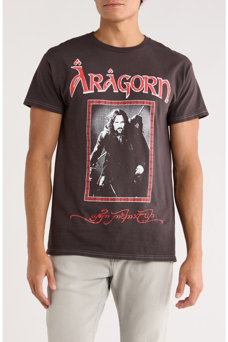 Lord of the Rings Fellowship Cotton Graphic T-Shirt, Main, color, PIGMENT DYE BLACK