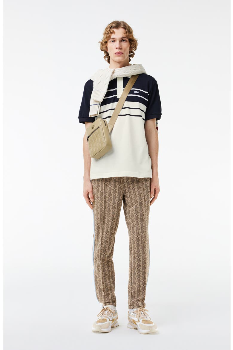 Stripe Original L.12.12 Petit Piqué Polo Sweater, Alternate, color, FARINE/ ABIMES