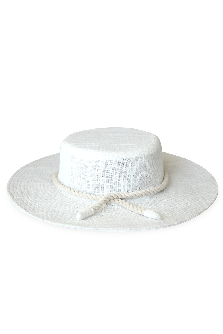 The Loretta Linen Jute Hat, Main, color, Beige
