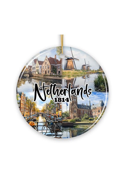 Netherlands 1814 Windmill Canal Ornament - Version 1