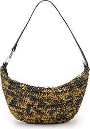 AllSaints Micro Luna Raffia Bag
