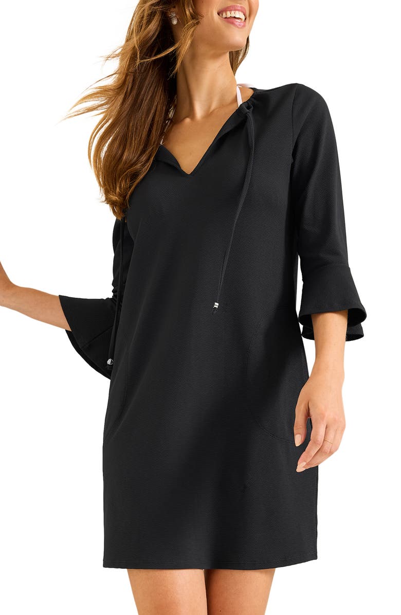 Tommy Bahama Island Cays Flounce Sleeve Cover-Up Dress, Main, color,