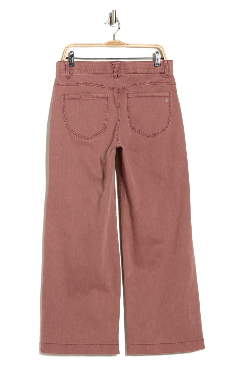 High Waist Wide Leg Jeans, Alternate, color, WASHED ROSE TAUPE