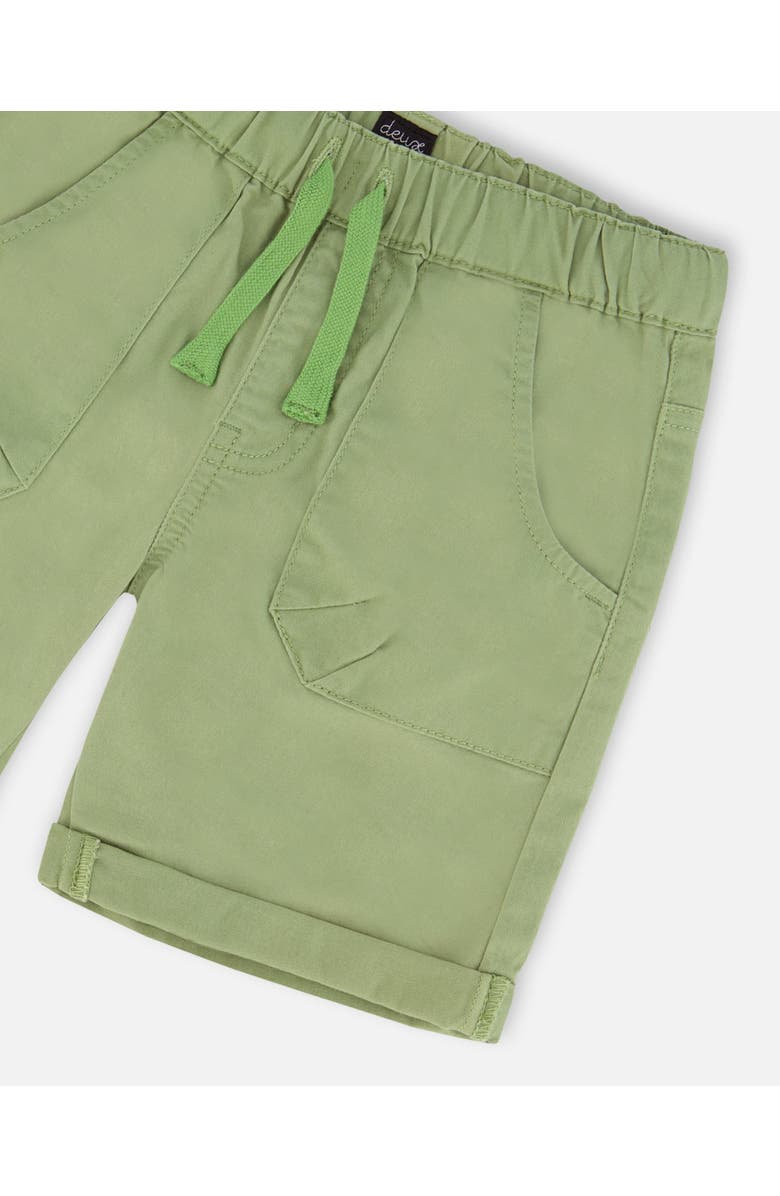 Deux par Deux Baby Boy's Stretch Twill Short Green, Alternate, color,