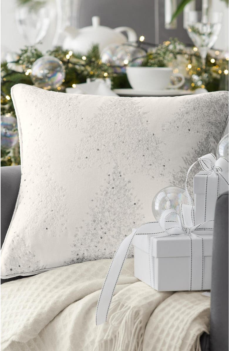 Togas Janelle Decorative Pillow, Alternate, color, White