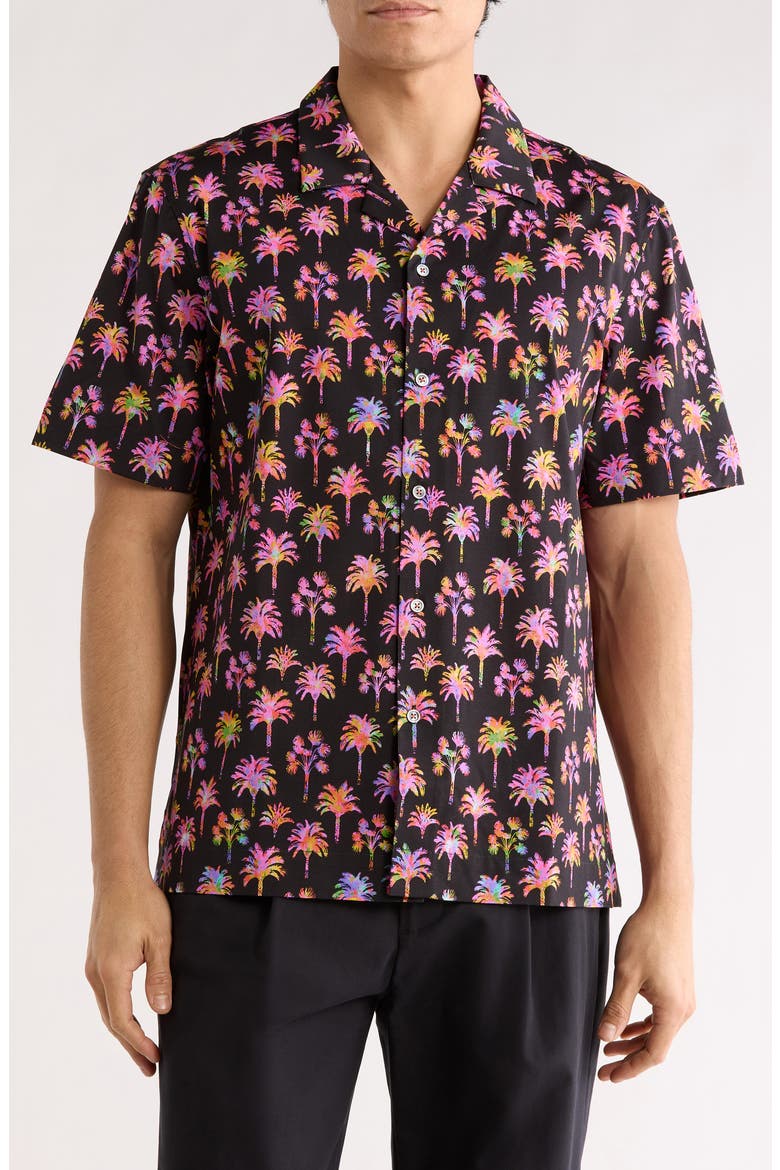Cole OoohCotton® Short Sleeve Shirt, Main, color, BLACK