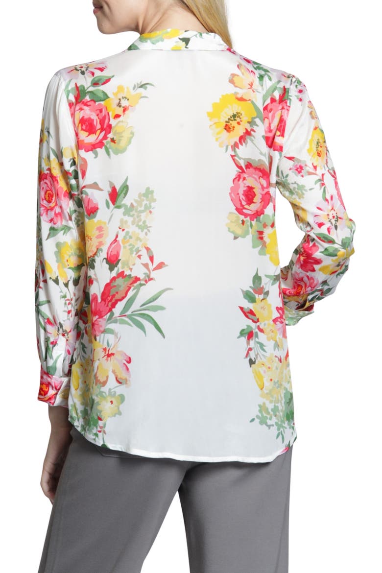 Floral Print Shirt, Alternate, color, YELLOW MULTI