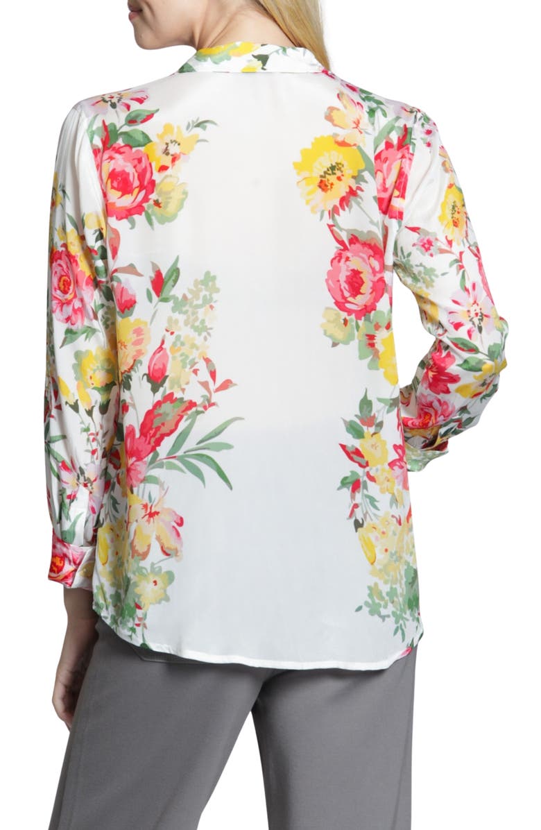 APNY Floral Print Shirt, Alternate, color, Yellow Multi