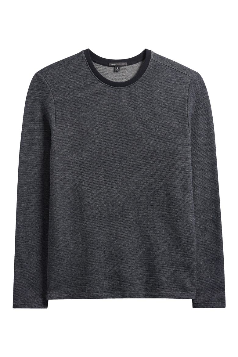 Cromer French Terry Long Sleeve T-Shirt, Alternate, color, BLACK