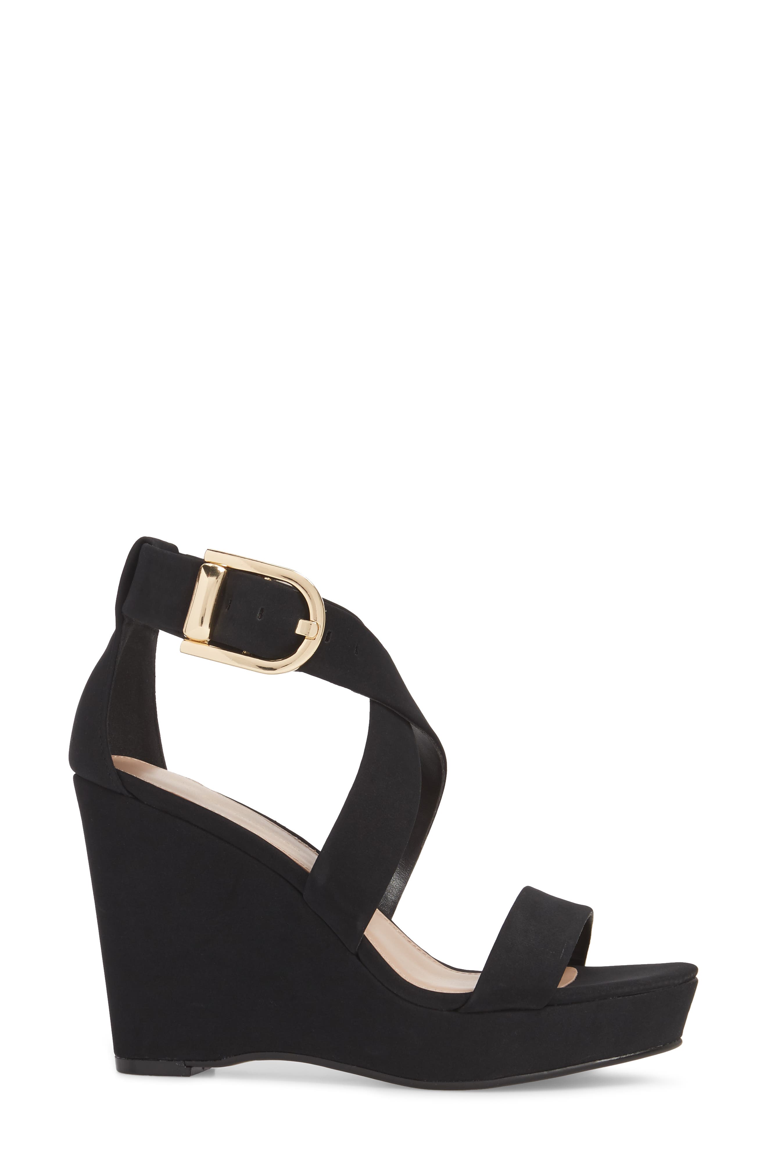 Jae Wedge Sandal, Alternate, color, BLACK